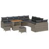 vidaXL Garten-Sofa-Set 13 pcs Grau Poly-Rattan
