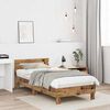 vidaXL Bettrahmen mit Kopfteil Altholz 203 x 95 x 70 cm Holzwerkstoff