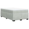 vidaXL Boxspringbett mit Matratze Hellgrau 120x190 cm Samt