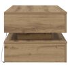 vidaXL Couchtisch mit LED-Leuchten Artisan-Eiche 90x50x40 cm
