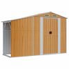 vidaXL Ger&auml;tehaus Hellbraun 277x279x179 cm Verzinkter Stahl