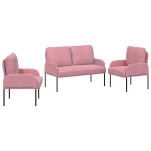 vidaXL Sofagarnituren 3 stk. Rosa Sperrholz