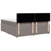 vidaXL Boxspringbett mit Matratze Taupe 180x200 cm Stoff