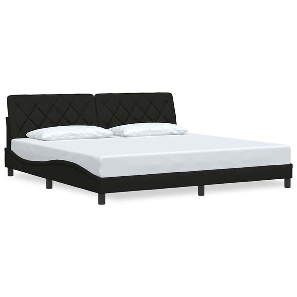 vidaXL Bettgestell ohne Matratze Schwarz 200x200 cm Stoff