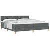 vidaXL Boxspringbett mit Matratze Dunkelgrau 200 x 200 cm Stoff