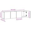 vidaXL TV-Wandschr&auml;nke 2 Stk. Artisan-Eiche 80x30x41 cm