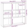 vidaXL Wandregal Schwarz 90x16x78 cm Holzwerkstoff