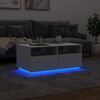 vidaXL Couchtisch mit LED-Leuchten Weiß 90x49x40 cm