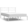 vidaXL Bettgestell mit Kopfteil Metall Wei&szlig; 120x200 cm