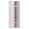 vidaXL B&uuml;roschrank Hochglanz-Wei&szlig; 60x32x190 cm Holzwerkstoff