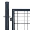 vidaXL Maschen-Gartentor Anthrazit 400x125 cm Verzinkter Stahl