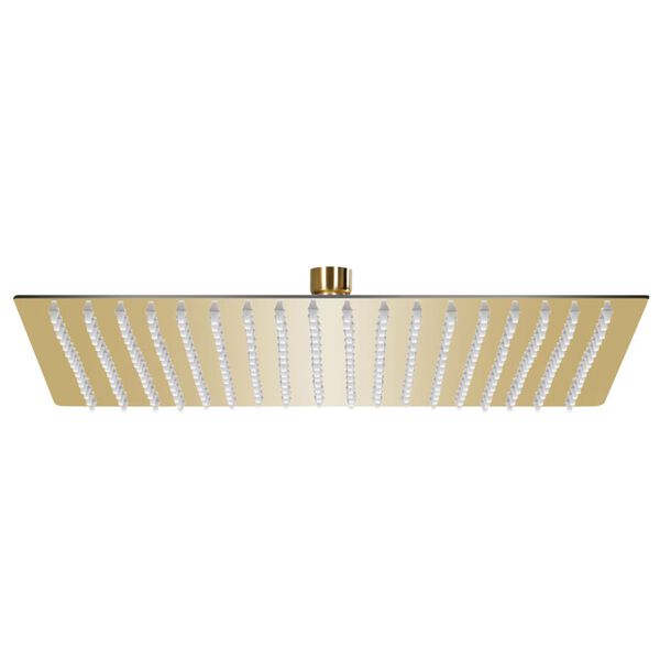 vidaXL Regenbrause Edelstahl 50x50 cm Quadrat Golden