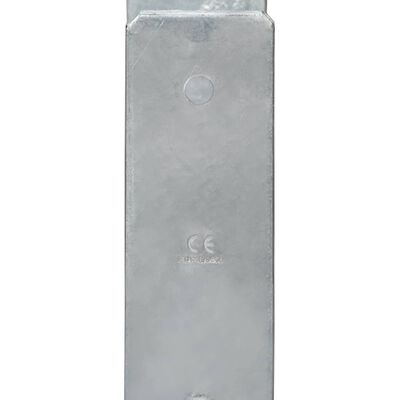 vidaXL Pfostenträger 2 Stk. Silbern 7×6×60 cm Verzinkter Stahl