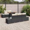vidaXL Garten Essgruppe mit Kissen 6 pcs Schwarz und Creme