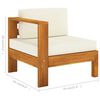 vidaXL 8-teiliges Garten-Lounge-Set mit Kissen 100 x 60 cm Akazienholz