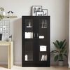 vidaXL B&uuml;cherregal Schwarz Eichen-Optik 82,5 x 30,5 x 150 cm
