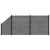 vidaXL zaunset 446 x 186 cm WPC und Aluminium Grau