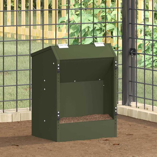 vidaXL Kaninchenf&uuml;tterer Olive Gr&uuml;n 33,5 x 25,5 x 45,5 cm