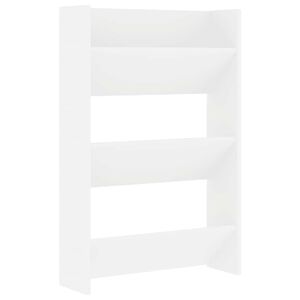 vidaXL Wand-Schuhschrank Wei&szlig; 60x18x90 cm Holzwerkstoff