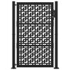 vidaXL Gartentor Schwarz 100x150 cm Stahl Kreuz-Design