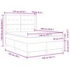 vidaXL Boxspringbett mit Matratze mit Kopfteil Blau 140 x 190 cm Stoff