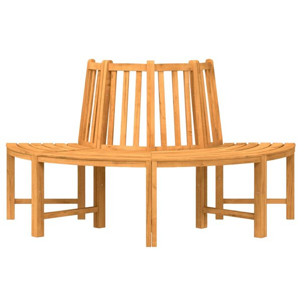 vidaXL Baumb&auml;nke 2 Stk. Halbrund &Oslash;160 cm Massivholz Teak