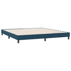 vidaXL Bettgestell ohne Matratze Dunkelblau 180x210 cm Samt