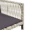 vidaXL 17-tlg. Garten-Essgruppe mit Kissen Hellgrau Poly Rattan