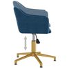 vidaXL Esszimmerst&uuml;hle 4 Stk. Drehbar Blau Samt