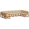 vidaXL Outdoor-Sofagarnitur 10 stk. Natur und Beige