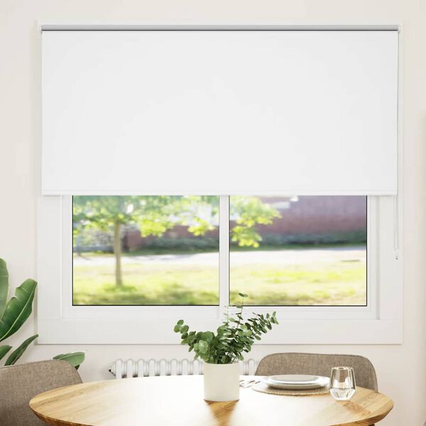 vidaXL Verdunkelungsrollo Wei&szlig; 145x150cm Stoffbreite 141,6cm Polyester