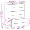 vidaXL Sideboard Artisan-Eiche 69,5 x 34 x 90 cm Verbundholz und Eisen