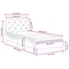 vidaXL Bett mit Matratze Blau 90x190 cm Samt