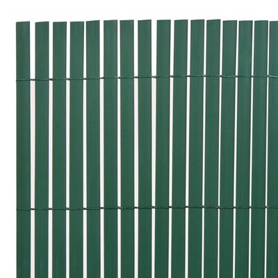 vidaXL Gartenzaun Doppelseitig PVC 90×300 cm Grün