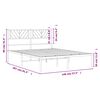 vidaXL Bettgestell mit Kopfteil Metall Wei&szlig; 140x200 cm