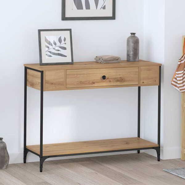 vidaXL Konsolentisch Artisan-Eiche 100 x 34,5 x 75 cm Holzwerkstoff