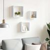 vidaXL W&uuml;rfelregale 3 Stk. Wei&szlig; MDF