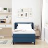 vidaXL Boxspringbett mit Matratze mit Kopfteil Blau 90 x 200 cm Stoff
