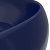 vidaXL Luxuri&ouml;ses Waschbecken Rund Matt Dunkelblau 40x15 cm Keramik