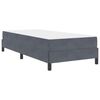 vidaXL Boxspringbett mit Matratze Dunkelgrau 90 x 190 cm Stoff