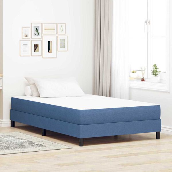 vidaXL Bettmatratze mit Matratze Blau 120 x 190 cm Stoff