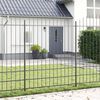 vidaXL Gartenzaun 4 pcs Grau 170 x 225 cm Pulverbeschichteter Stahl