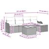 vidaXL Gartensofa-set mit Kissen 6 pcs Schwarz Poly-Rattan
