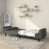 vidaXL Schlafsofa 2-Sitzer mit 2 Kissen Dunkelgrau Stoff