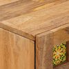 vidaXL Highboard mit T&uuml;r Natur 60 x 33,5 x 100 cm Massivholz Mango