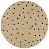 vidaXL Teppich Handgefertigt Jute mit Dreiecksmuster 90 cm