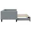 vidaXL Tagesbett Ausziehbar Hellgrau 90x200 cm Stoff