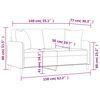 vidaXL 2-Sitzer-Sofa mit Kissen Taupe 140 cm Stoff