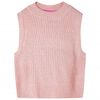 Kinder-Pulloverweste Gestrickt Hellrosa 140