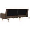 vidaXL Schlafsofa 2-Sitzer mit Fu&szlig;hocker Braun Stoff